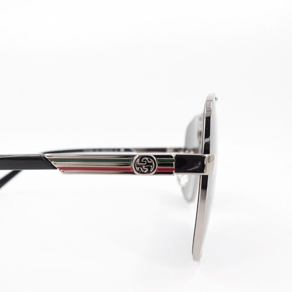 Gucci GG1289 Navigator Sunglasses Silver Gray OS - Picture 7 of 16